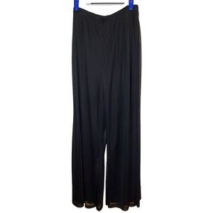 Larry S. Levine SP black lined sheer palazzo formal dress pants…